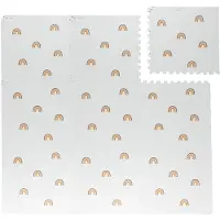 Little Olly Puzzlematte | Alfie XL Rainbow Weiß | 180x180cm | Weiß | Rechteckig