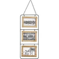 Atmosphera 83627 52x22 Cm Photo Holder 3 Units Braun