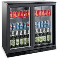 CombiSteel Barkühlschrank mit 2 Türen und 4 Roste 208 Liter