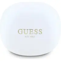 GUESS Kabellose Ohrhörer TWS Flat Classic Logo Galvanisiert weiß