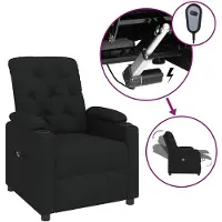 vidaXL Relaxsessel Elektrisch Schwarz Stoff