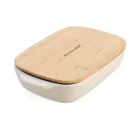 KitchenAid Mittelgroße Auflaufform mit Deckel Almond Cream