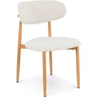 Idimex Esszimmerstühle ARIEL 2er Set, Stoffbezug - Cremeweiß