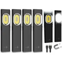 Lunartec 4er-Set magnet. Mini-LED-Arbeitsleuchten & -Taschenlampen, Akku, 700lm