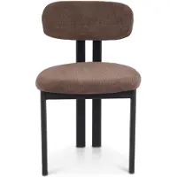 Idimex Esszimmerstühle FRANCA 2er Set, Stoffbezug - Braun