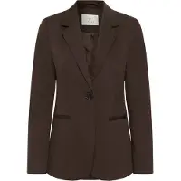 Kaffe Blusenblazer "Damen Blazer KASAKURA", Damen, Gr. 38, braun (coffee bean), Obermaterial: 77% Polyester PES. 18% Viskose CV. 5% Elasthan EL., Blazer Blusenblazer