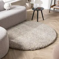 Studio Clarice Runder Wohnzimmer Teppich | Yves Beige | Ø 240cm | Beige | Rund
