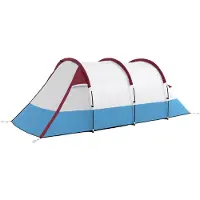 Outsunny Campingzelt Tunnelzelt für 2 Personen mit Lichthaken Vorzelt für Garten
