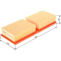 Bosch Luftfilter f026400631 Filtereinsatz 57mm für ALFA ROMEO