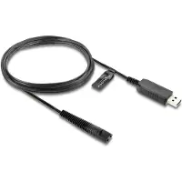 DeLOCK USB Ladekabel 12 V für Elektrorasierer kompatibel mit Braun Series 1, 3, 5, 7, 9 - Rasierer Ladegerät Ersatzkabel 1 m, 1 m, USB A, 2-polig