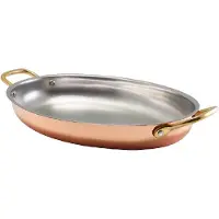 Genware Ovale Servierplatte Kupferbeschichtet 30 x 21 Cm
