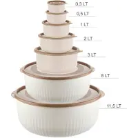 Vip Ahmet Vorratsdosen rund mit Deckel, (7er Set, 0,3L - 11,5L), BPA-frei