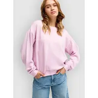 Roxy Fleecepullover "Surfing By Moonlight", Damen, Gr. XXL, pink lavender, Obermaterial: 68% Viskose, 29% Polyester, 3% Elasthan., Sweatshirts Fleecepullover