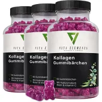 IK-Handelsgruppe Vita Elements Beauty Kollagen Gummibärchen 3er Set 60 Stk Collagen Biotin Haut Nahrungsergänzungsmittel