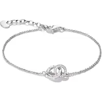 Thomas Sabo Armband "Together Armband silber" Gr. 19, silberfarben, kristallweiß, kristallweiß, Armbänder, 19, Silber 925 (recycelt), Armband, mit Zirkonia (synth.)