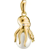 Thomas Sabo PE1010-M01-14 Anhänger Oktopus Goldfarben mit Perle
