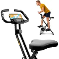 Trex Sport Heimtrainer Fahrrad klappbar TX-340XB BRIZ | Hometrainer Fahrrad mit 10 Stufen, 6 Sitzhöhen, extrem leise | Ergometer Heimtrainer bis 100kg