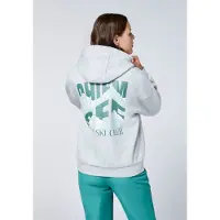 Chiemsee Hoodie , Damen, Gr. L (42/44), grau (high, rise), 74% Baumwolle, 21% Polyester, 5% Viskose, comfort fit, ohne Ausschnitt, Rippbündchen, Sweatshirts Hoodie, - in angesagtem Comfort Fit