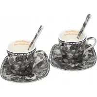 Queen Isabell Espressotassen Set 2 Stück Porzellan 80ml