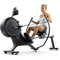 Trex Sport Rudergerät klappbar für zuhause TX-880RM APRON | 16 Stufen Luft-Magnet-Widerstand Rudermaschine, 10kg Schwungrad | LCD-Display bis 150kg