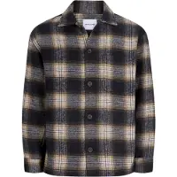 Jack & Jones Langarmhemd "JJESOHO OLLIE OVERSHIRT LS SN" Materialmix, locker geschnitten