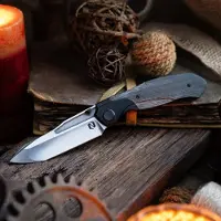Null Knives Vandal - Black Micarta Taschenmesser