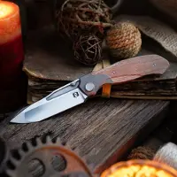 Null Knives Vandal - Brown Micarta Taschenmesser