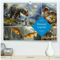 CALVENDO Dinosaur-Legenden (Hochwertiger Premium-Wandkalender 2027, Format DIN A2, Querformat), 12-Monats-Wandkalender