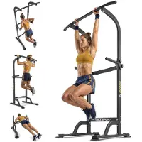 Trex Sport Power Tower Dip Station & Klimmzugstange freistehend TX-060PR | multifunktionaler Kraftturm für zuhause bis 150 kg