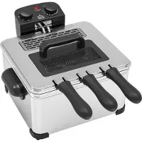 HOMCOM Fritteuse mit 5L Kapazität, Einstellbare Temperatur & Timer, 2000 W