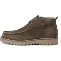 Marc O'Polo Schnürboots "Model Jack 18", Herren, Gr. 41, Textil, braun, Veloursleder, unifarben, Schuhe Schnürboots, Schnürboots, Casual-Stiefelette mit Anziehlasche