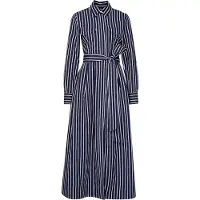 Seidensticker Blusenkleid , Damen, Gr. S (36), Normalgrößen, blau (dunkelblau), 92% Viskose, 8% Polyester, gestreift, slim fit, Kleider Blusenkleid, 1/1 Kragen Gestreift