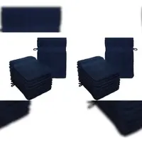 Betz 20 Stück Waschhandschuhe Waschlappen PREMIUM Größe 16x21 cm 100% Baumwolle Farbe dunkelblau