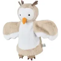 Sterntaler Handpuppe Eule braun, weiches Babyspielzeug ab Geburt