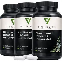 IK-Handelsgruppe Vita Elements NAD+ Komplex 3er Set 80 Kapseln Nicotinamid Ribosid Resveratrol Nahrungsergänzungsmittel