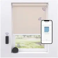 MotionBlinds Elektrisches Verdunkelungsrollo – Smartes Rollo – 120 x 190 cm – Beige