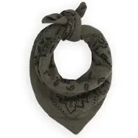 Neo Noir Damen Schals Adelina Paisley Knit Scarf - Khaki - Größe ONESIZE
