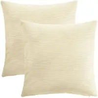 Erwin Müller Cord Kissenhülle 2er-Pack Glasgow in natur | Gr.: 50 x 50 cm