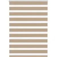 vidaXL Doppelrollo Sandbraun 100x100 cm Stoffbreite 95,9 cm Polyester
