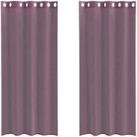 vidaXL Voile Vorhänge mit Ösen 2 Stk. Lila 140x245 cm