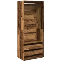 vidaXL Kleiderschrank Altholz-Optik 80x50x200 cm Holzwerkstoff