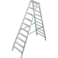 Krause STABILO DoppelLeiter mit R13-Stufen, 2 x 10 Stufen, Arbeitshöhe 3,90 m