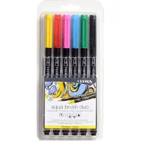 Lyra Doppelseitiger Aquarellpinselmarker Und Primärtöne-pinselblister Von 6 Einheiten