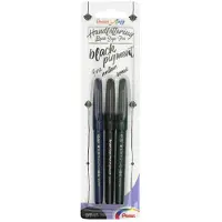 Pentel PentelArts Kalligrafiestift Sign Pen Brush, schwarz, 3er Set