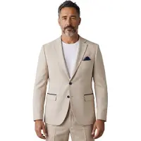 Paul Andrew Herrenblazer in Creme mit Karomuster und taillierter Passform - Regent