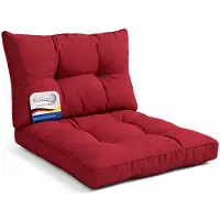 Beautissu Lounge Kissen Set Outdoor Rot XLuna 60x60cm 60x40cm
