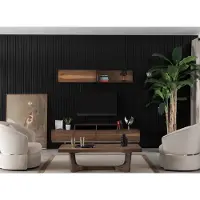 AEA Wohnwand Wand Braune Wohnwände Schrank tv Schränke Wandregal Schrankwände