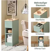 SoBuy FBT111-GR Nachttisch Grün 20x35x60 cm - Kompakter Beistelltisch mit Schublade