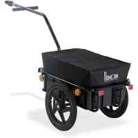 HOMCOM Fahrradanhänger Lastenanhänger 40kg Belastbarkeit Transportanhänger Stahl