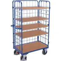 Variofit Etagenwagen hoch 1.000 x 600 mm 5 Böden 3 Wände